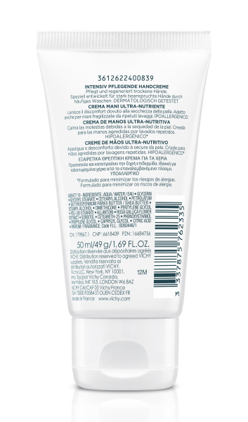 Vichy Crème Mains Ultra-Nourrissante Mains Desséchées et Agressées | 50ml