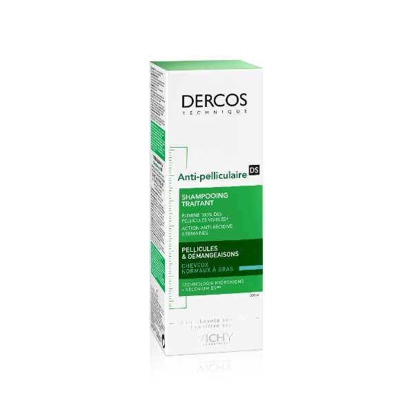 Vichy Dercos Shampoing Traitant Anti-Pelliculaire Cheveux Normaux à Gras | 200ml