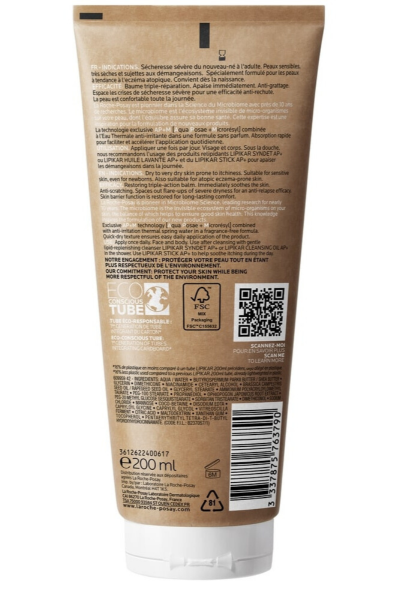La Roche-Posay Lipikar Baume AP+M Tube Eco-Responsable Peau Sèche et Eczéma Atopique | 200ml