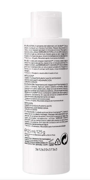 La Roche-Posay Kerium DS Shampoing Antipelliculaire Intensif Pellicules Grasses Persistantes | 125ml