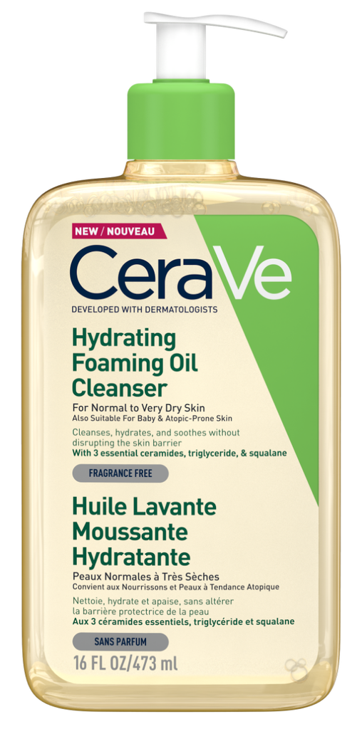 CeraVe Huile Lavante Moussante Hydratante Peau Très Sèche à Atopique | 473ml