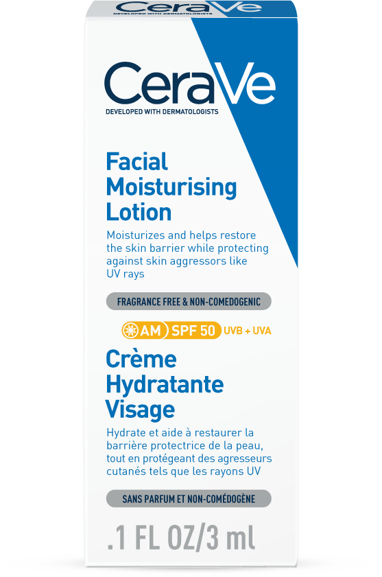 CeraVe crème hydratante visage SPF50 peaux normales à sèches | 52ml