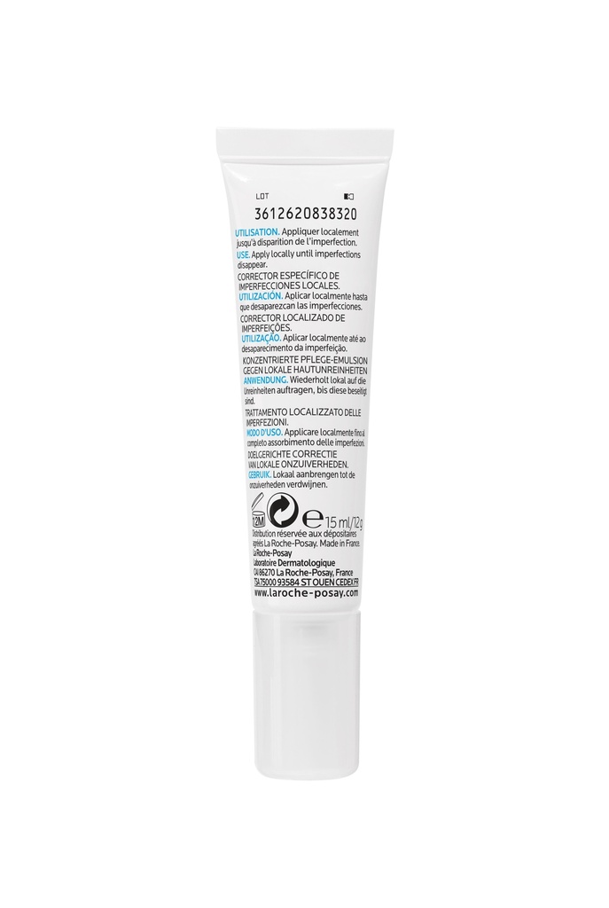 La Roche-Posay Effaclar A.I. Anti-Acné Peau Grasse à Imperfections | 15ml