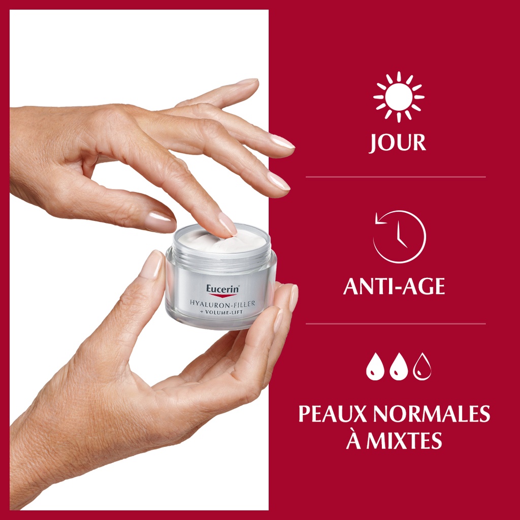EUCERIN HYALURON-FILLER + VOLUME-LIFT Soin de Jour Peau Normale à Mixte 50ml
