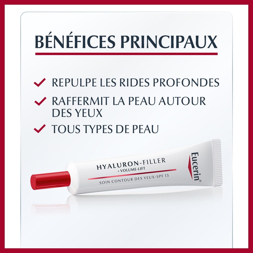 EUCERIN HYALURON-FILLER + VOLUME-LIFT Soin Contour des Yeux 15 ml