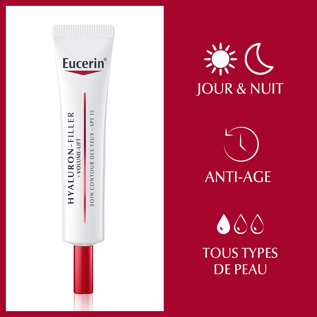 EUCERIN HYALURON-FILLER + VOLUME-LIFT Soin Contour des Yeux 15 ml