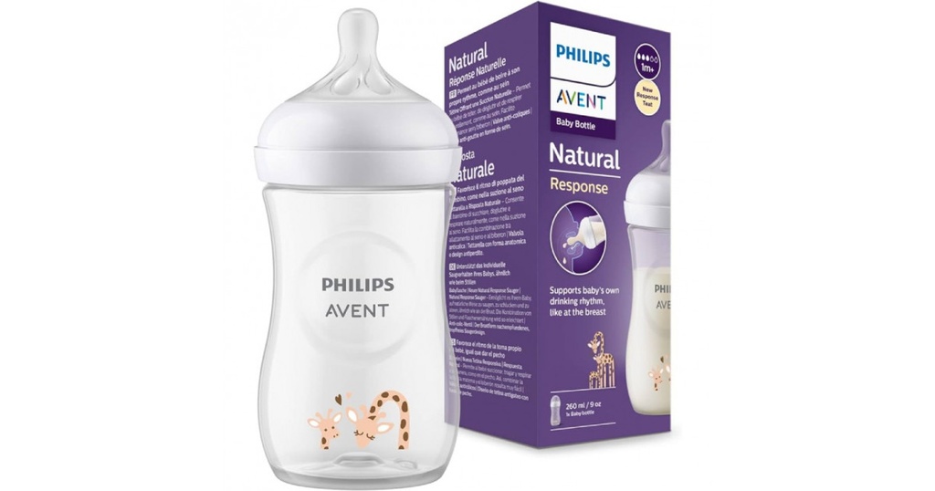 PHILIPS AVENT BIBERON NATURAL RESPONSE 3.0 TEAT 1M+ DECO GIRAFFE l 260ML