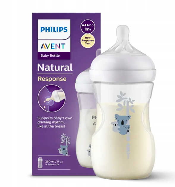 PHILIPS AVENT BIBERON NATURAL RESPONSE 3.0 TEAT 1M+ DECO KOALA l 260ML