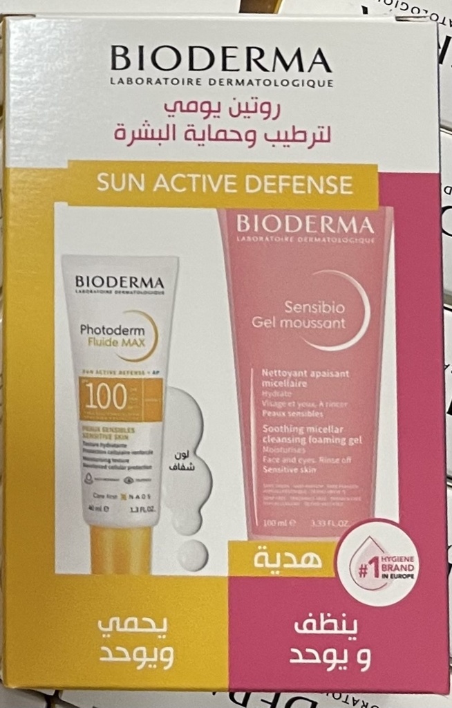 Pack photodetm fluide 100 invisible + sensibio gel moussant