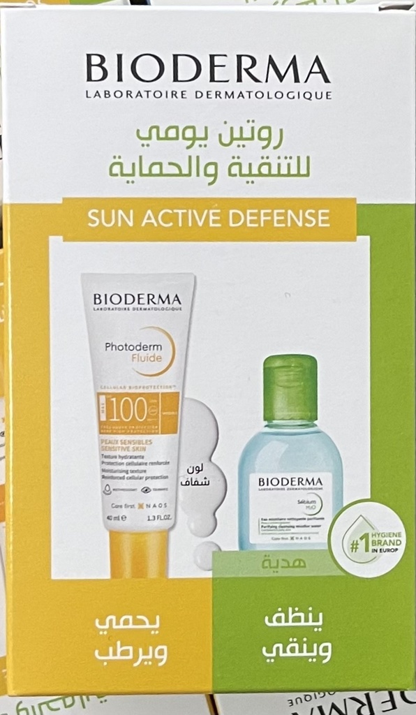 Pack photodetm fluide 100 invisible + sebium H2O