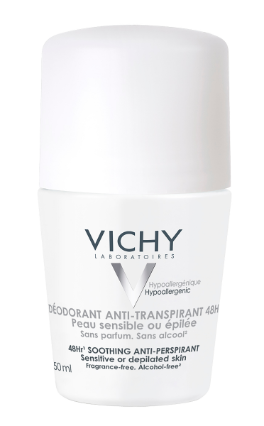 Vichy Déodorant Anti transpirant 48H Peau Sensible & Epilée | 50ml