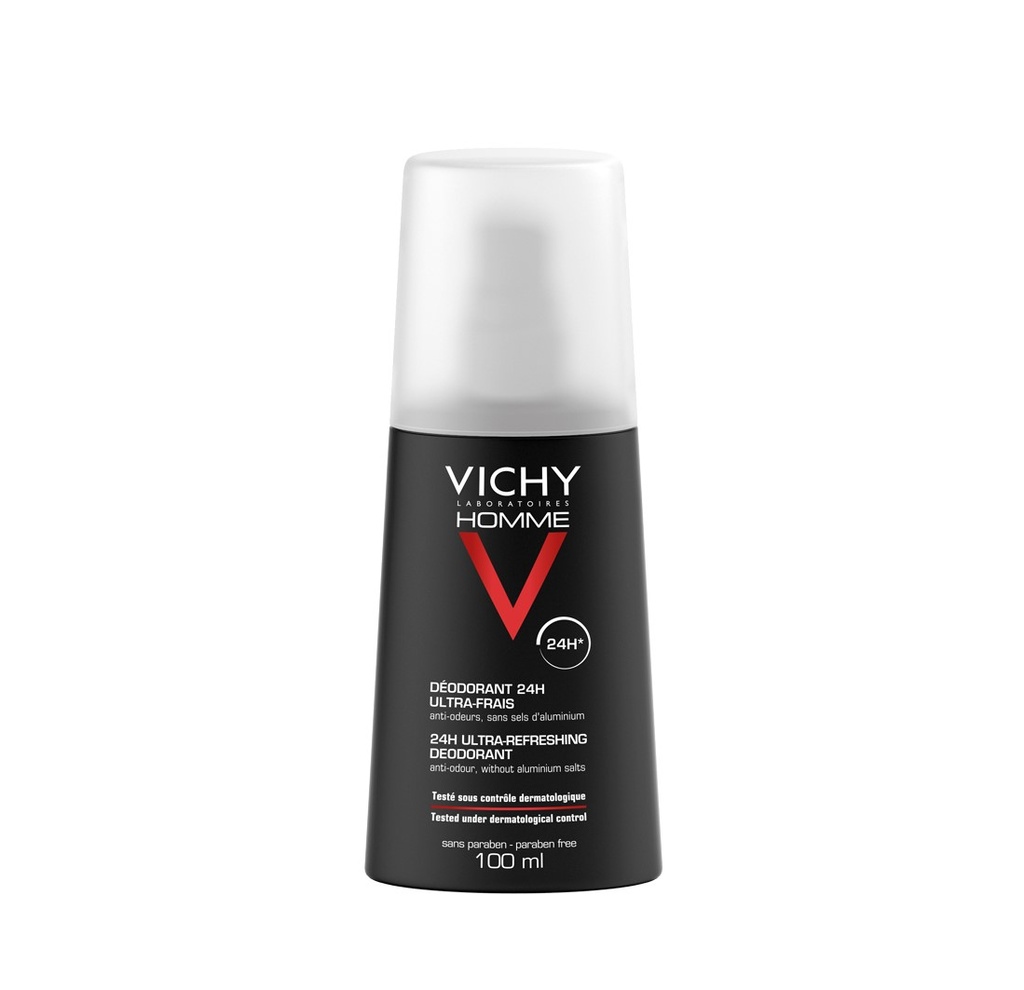 Vichy Homme Déodorant Vaporisateur Ultra-Frais 24H | 100ml