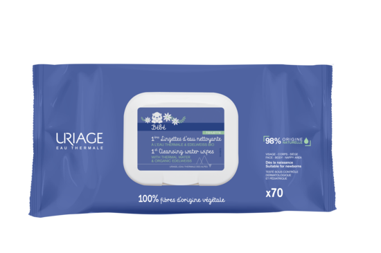 Uriage bébé - 1éres lingettes nettoyantes x70