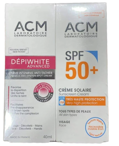 PACK ACM DEPIWHITE CREME ADVANCED + ECRAN SOLAIRE ACM SPF50