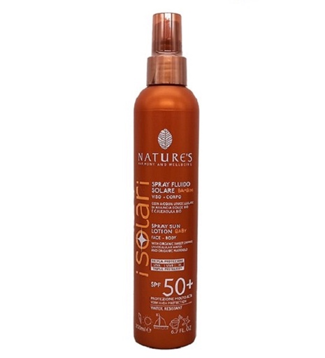 NATURE’S I’SOLARI FLUIDE SOLAIRE SPRAY POUR ENFANTS SPF50 l 200 ML