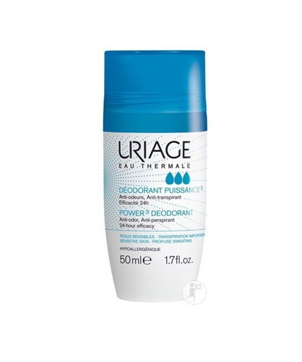 Uriage deodorant puissance3 anti-transpirant l 50ml