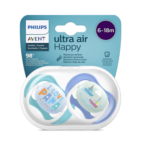 [SCF080/03] PHILIPS AVENT SUCETTES ORTHO 6M-18M BOY PAP-BOAT