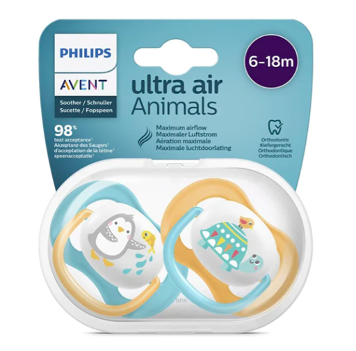 [SCF080/07] PHILIPS AVENT SUCETTES ORTHO 6M-18M BOY PENG-TURT