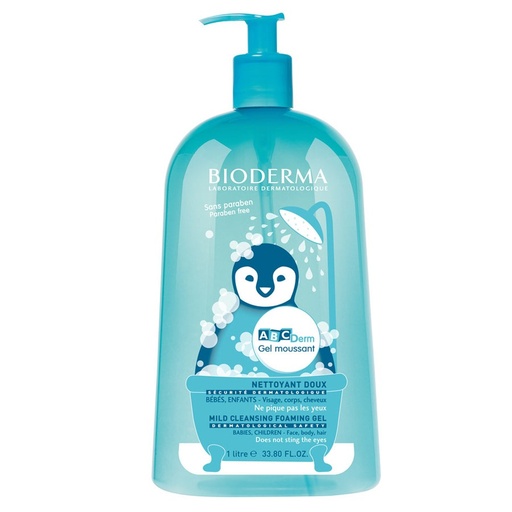 ABCDerm gel nettoyant moussant l 1L